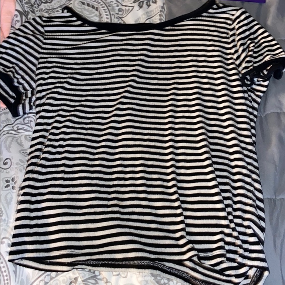 black and white tee shirt